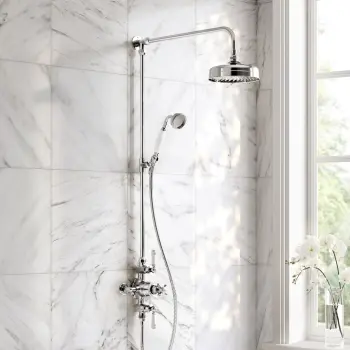 Avoca Traditional Chrome Thermostatic Shower Set with Hand Shower