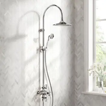 Kenmare Traditional Chrome Thermostatic Shower Set with Hand Shower