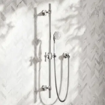 Kenmare Traditional Chrome Shower with Riser Kit