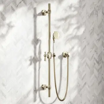 Kenmare Traditional English Gold Shower with Riser Kit