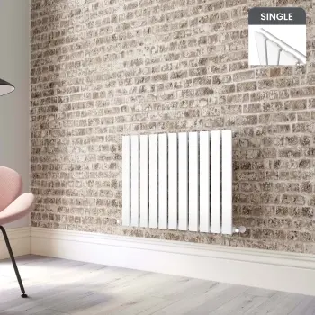 Faro White Single Flat Panel Horizontal Radiator 600x770mm