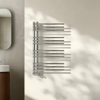 Cannes Chrome Designer Heated Towel Rail 800x500mm