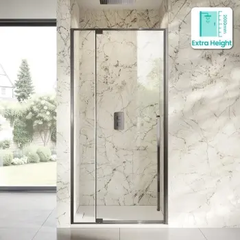 Cologne Brushed Gunmetal Easy Clean 8mm Hinged Shower Door 1100mm