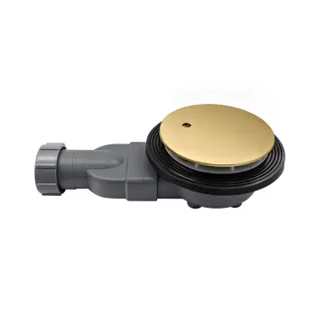 Shower Tray Waste - Brushed Brass Dome