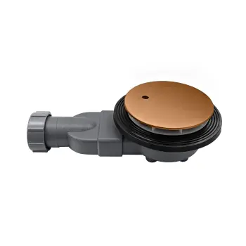 Shower Tray Waste - Brushed Copper Dome