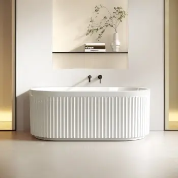 Finchley 1500mm Fluted Back To Wall Bath