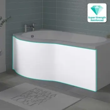 1600 Super Strength Reinforced Acrylic P Shaped Bath Front Panel