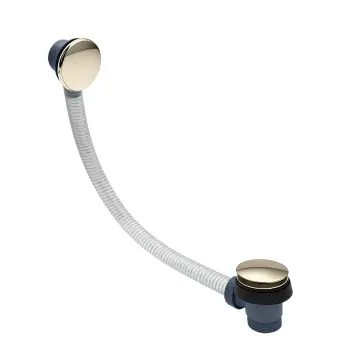 English Gold Click Clack Bath Waste With Overflow