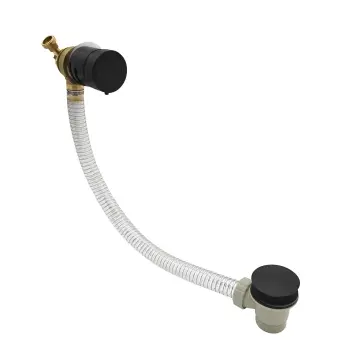 Matt Black Bath Mixer Filler & Click Clack Waste