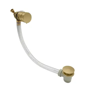 Brushed Brass Bath Mixer Filler & Click Clack Waste