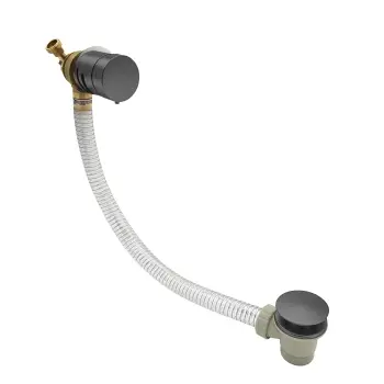 Brushed Gunmetal Bath Mixer Filler & Click Clack Waste