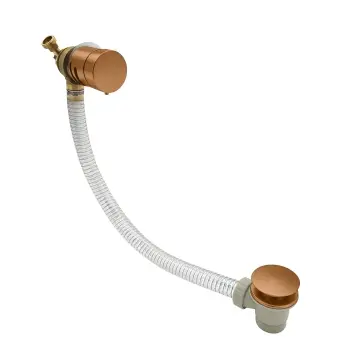 Brushed Copper Bath Mixer Filler & Click Clack Waste