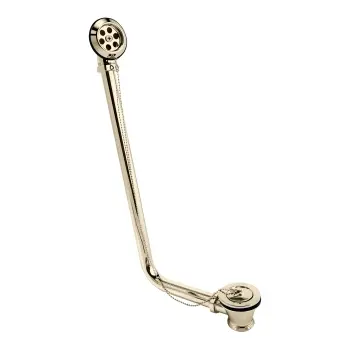 Traditional English Gold Bath Waste with Chain