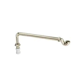 Traditional English Gold Exposed Shallow Seal Bath Trap & Pipe