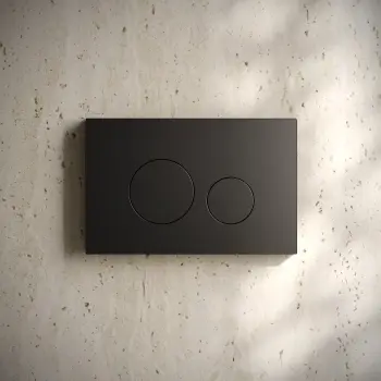 Idaho Matt Black Round Button Flush Plate