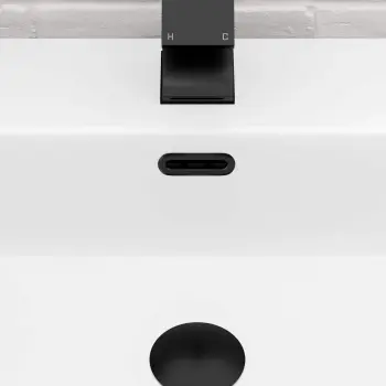 Matt Black Pill Basin Overflow Ring