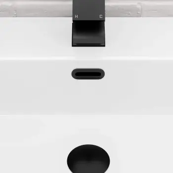 Matt Black Pill Basin Overflow Ring