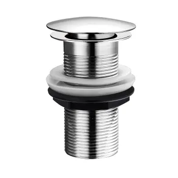 Chrome Dome Top Pop Up Basin Waste - Unslotted