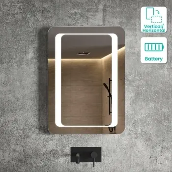 Arabella Battery Powered Illuminated LED Mirror 700x500mm