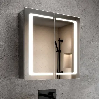 Arabella Illuminated LED Mirror Cabinet 600x600mm