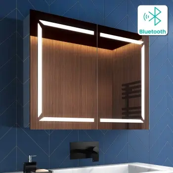 Haisley Illuminated LED Mirror Cabinet With BLUETOOTH Speaker 600x800mm
