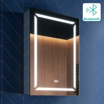 Haisley Illuminated LED Mirror Cabinet With BLUETOOTH Speaker 700x500mm