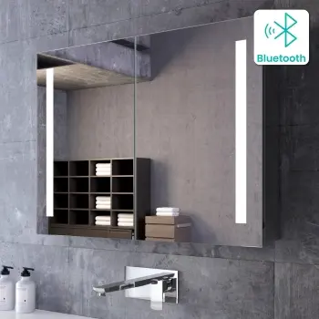 Emielia Illuminated LED Mirror Cabinet With BLUETOOTH Speaker 600x800mm
