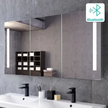 Emielia Illuminated LED Mirror Cabinet With BLUETOOTH Speaker 650x1200mm