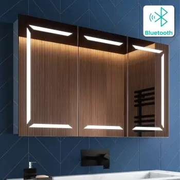 Haisley Illuminated LED Mirror Cabinet With BLUETOOTH Speaker 600x1000mm