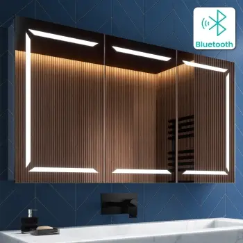 Haisley Illuminated LED Mirror Cabinet With BLUETOOTH Speaker 650x1200mm