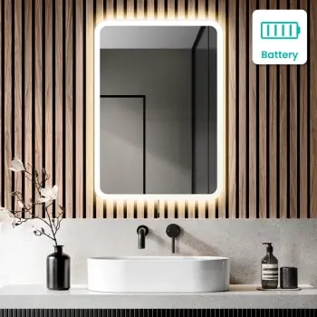 Jolie Battery Powered Illuminated LED Mirror 700x500mm