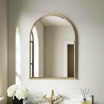 Avoca Traditional English Gold Arched Mirror 673X490mm