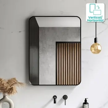 Nina Black Framed Mirror 800x600mm