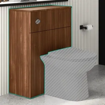 Sicily Fluted Black Walnut 600 Toilet Unit