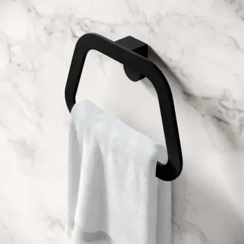 Eloise Matt Black Towel Ring