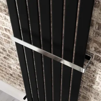Chrome Towel Hanger 500mm for Single Flat Panel Radiator