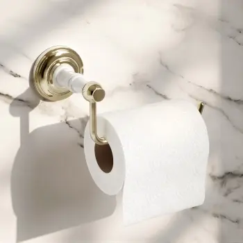 Avoca Traditional English Gold Toilet Roll Holder