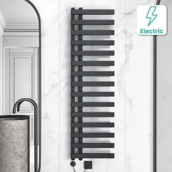 Palermo Electric Anthracite Designer Heated Towel Rail 1600x450mm