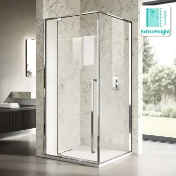 Cologne Stainless Steel Easy Clean 8mm Hinged Shower Enclosure 1000x800mm