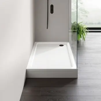 London Rectangular Stone Shower Tray 1400x800mm & Riser Kit