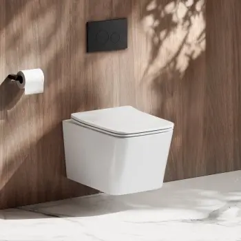 Kent Rimless Tornado Wall Hung Toilet With Premium Soft Close Slim Seat