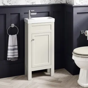 Bermuda Chalk White Cloakroom Basin Vanity 400mm