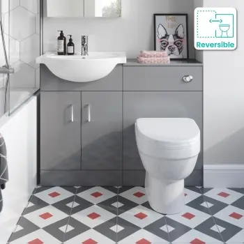 Quartz Stone Grey Combination Vanity Basin and Seattle Toilet 1050mm