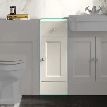 Monaco Chalk White Side Cabinet Unit 300mm