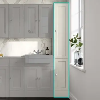 Monaco Chalk White Floor Standing Tall Cabinet Unit 300mm