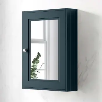 Inky Blue Mirror Cabinet 700x500mm