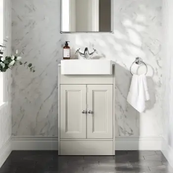 Monaco Linen White Basin Vanity 500mm