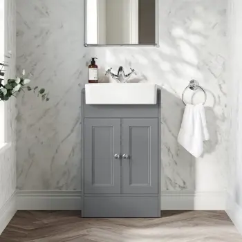 Monaco Fog Grey Basin Vanity 500mm