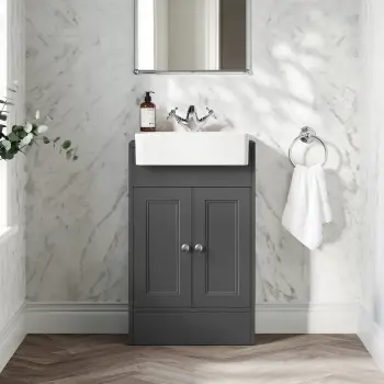 Monaco Slate Grey Basin Vanity 500mm