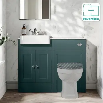 Monaco Mystic Green Combination Vanity Basin with Marble Top 1000mm (Excludes Pan & Cistern)